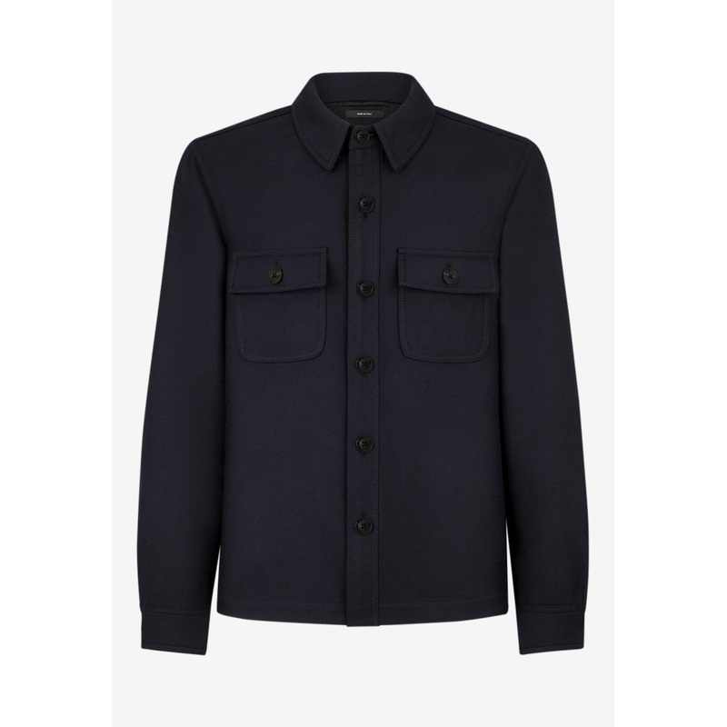 Light Wool Chest Pocket Overshirt
