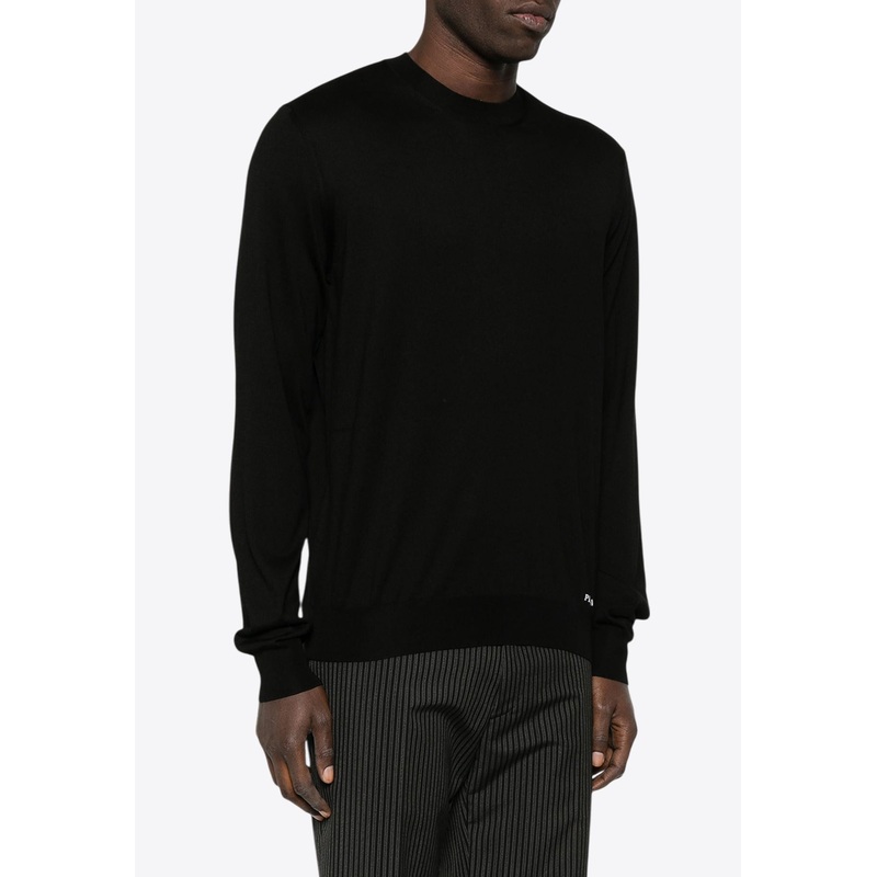 Logo Intarsia Silk Sweater