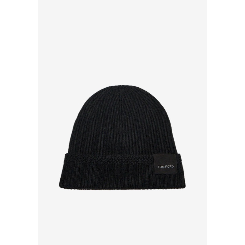 Logo Patch Cashmere Beanie