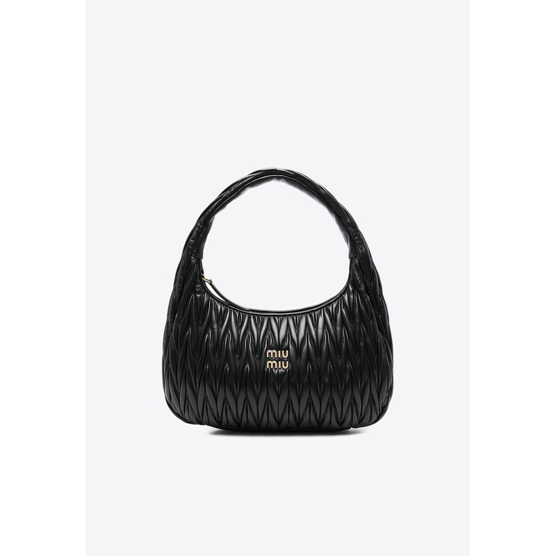 Medium Wander Quilted Leather Hobo Bag