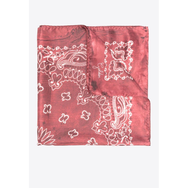 Paisley Print Tie-Dye Silk Foulard