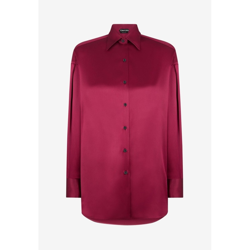 Silk Satin Long-Sleeved Shirt