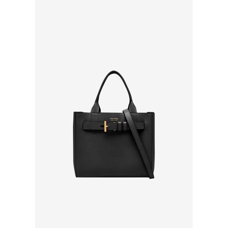 Small Audrey Grained Leather Tote Bag