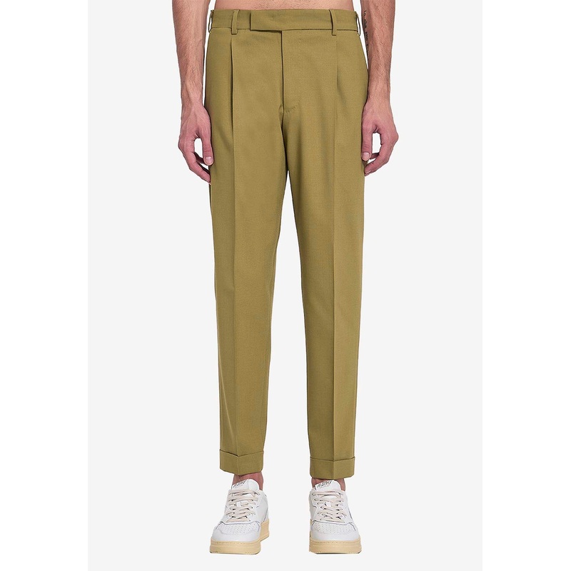 Tailored Wool-Blend Pants