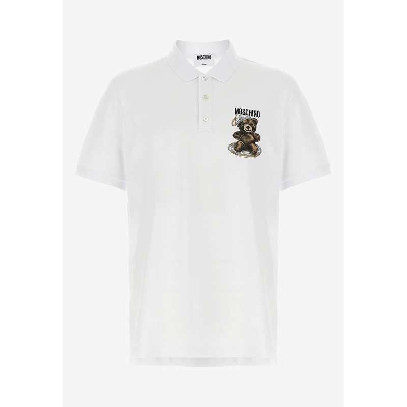 Teddy Logo Print Polo T-shirt