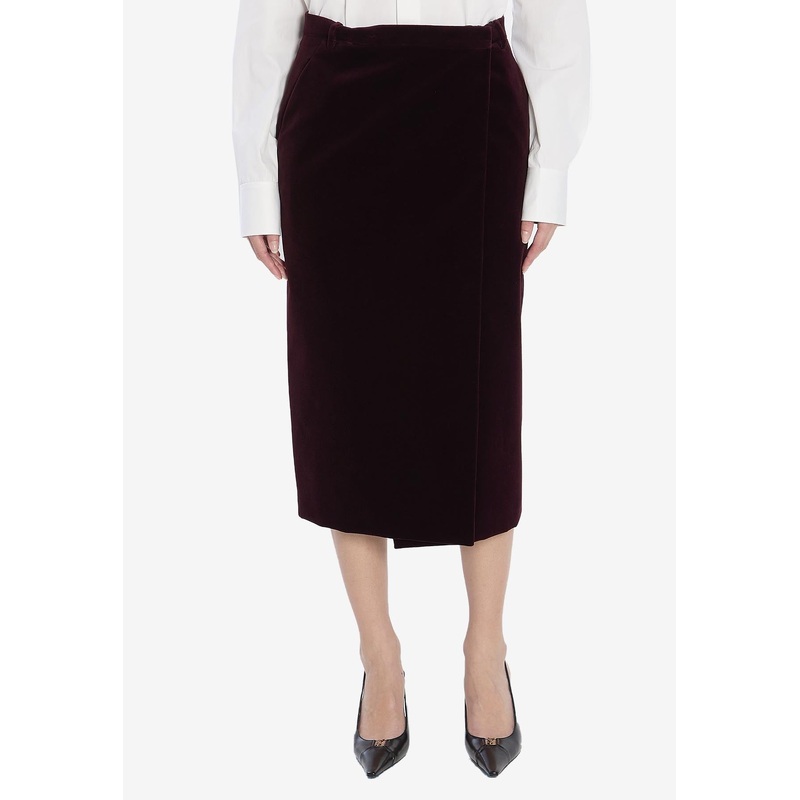 Wrap Velvet Skirt