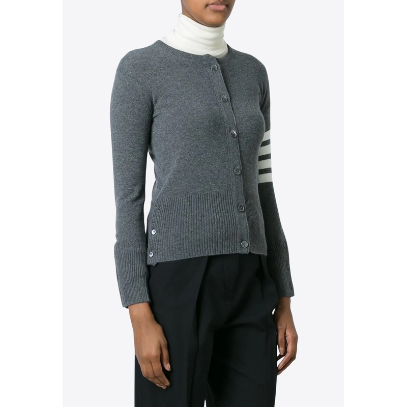 4-bar Stripes Cashmere Cardigan