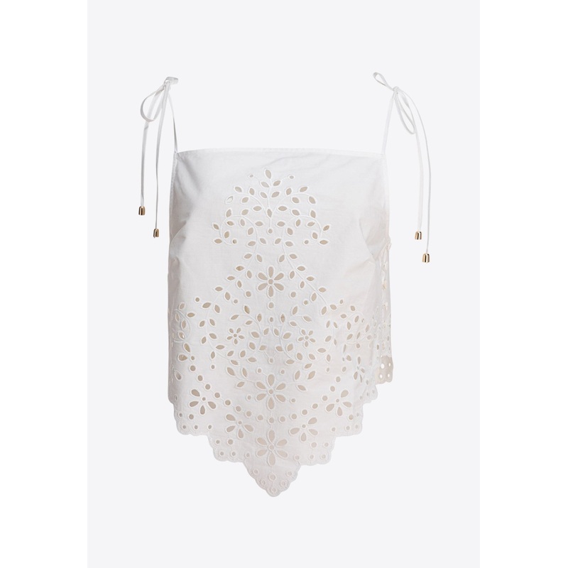Broderie Anglaise Cropped Top