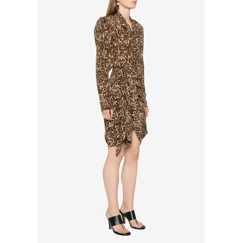 Cleora Leopard Print Mini Dress