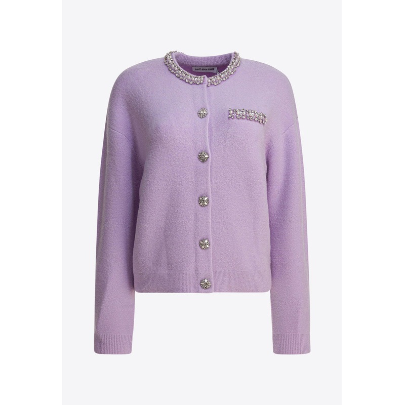 Crystal-Trimmed Cardigan