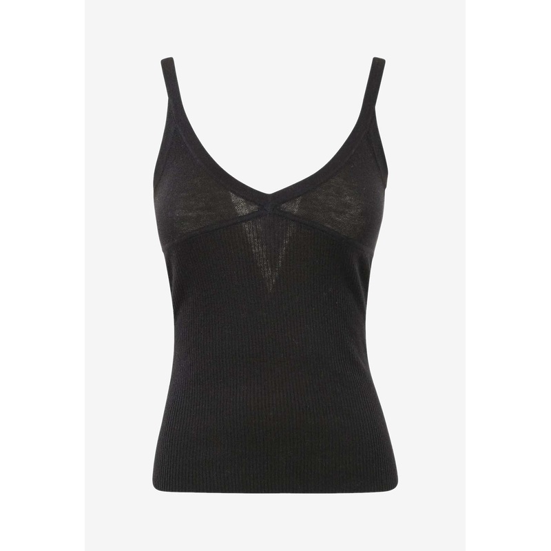 Gallura Silk-Blend V-neck Top