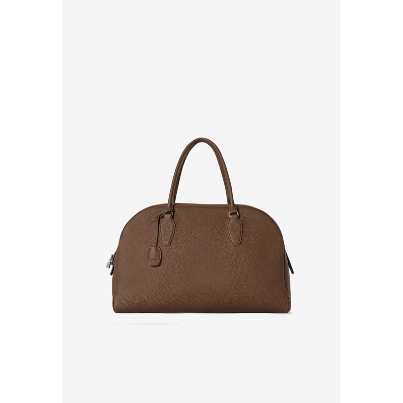 India 15.75 Leather Top Handle Bag