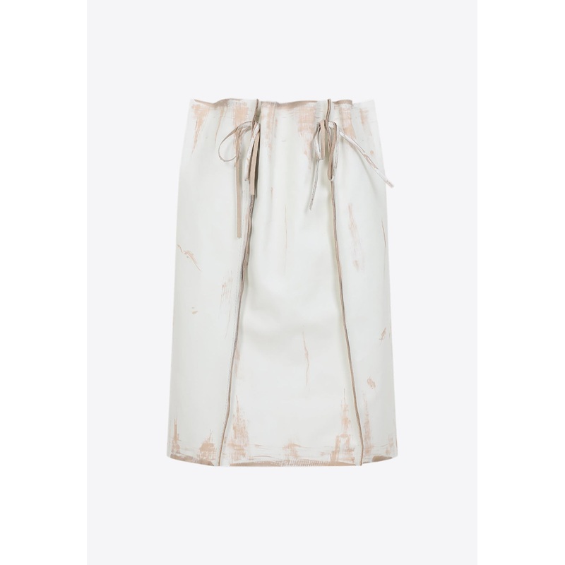 Knee-Length Leather Skirt