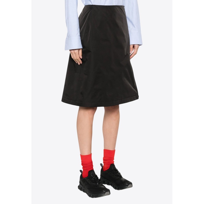 Logo Patch Zipped Skirt
