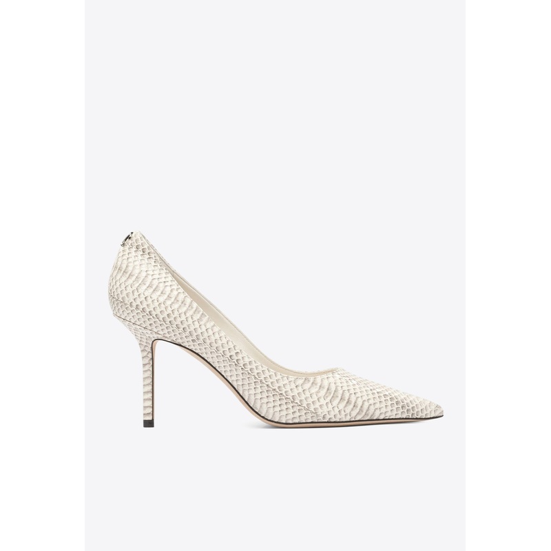 Love 85 Python Print Leather Pumps