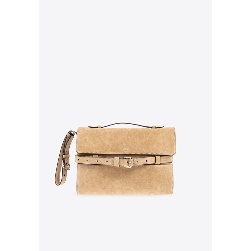 Tie Me Suede Top Handle Bag