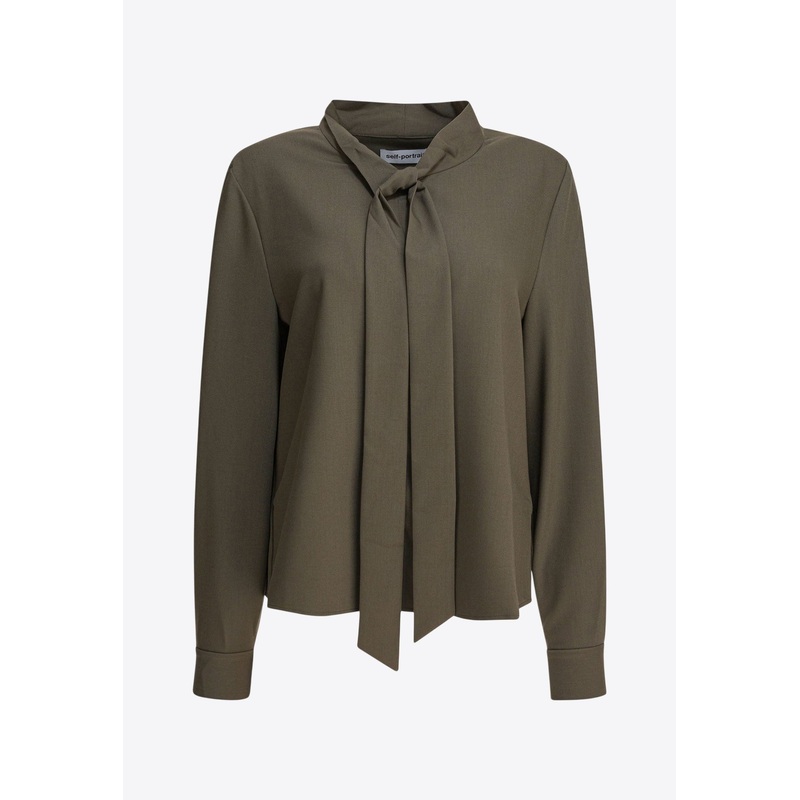 Tied Buttoned Blouse