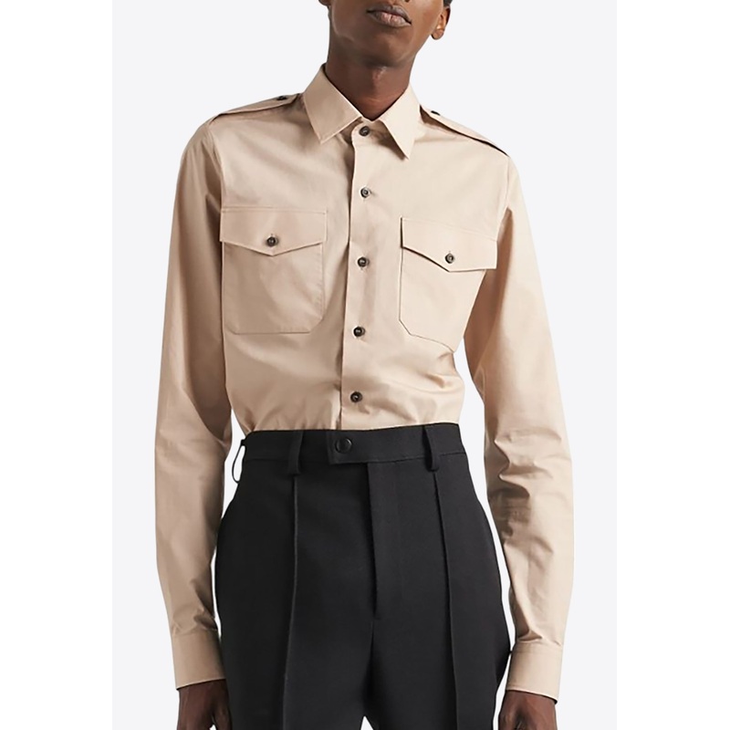 Triangle Logo Buttoned Shirt