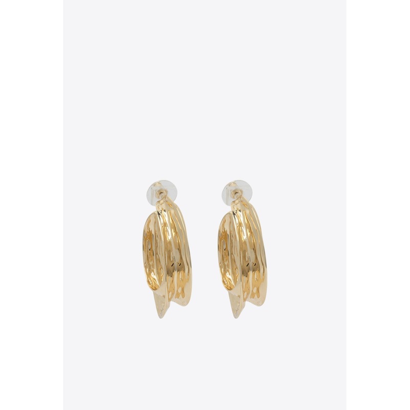 Wing-Shaped Hoop Earrings