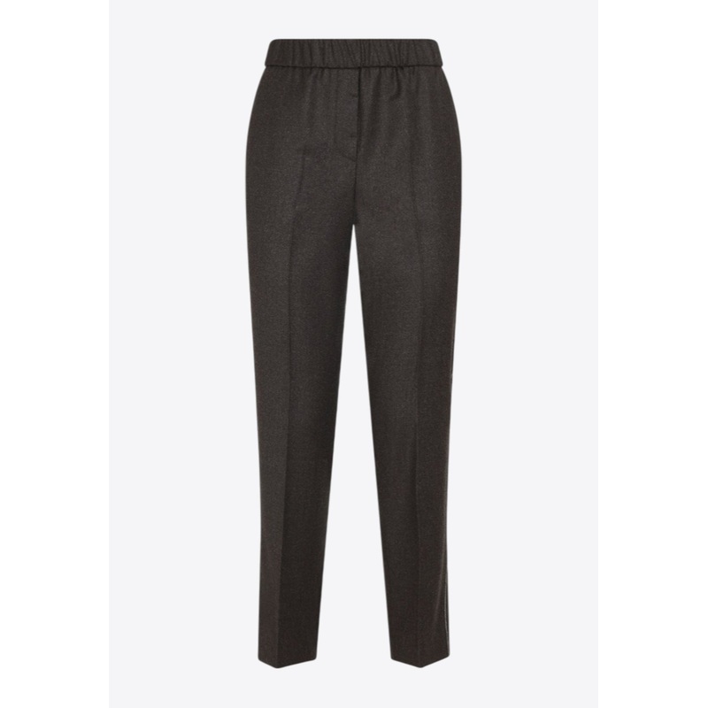 Wool-Blend Tailored Pants