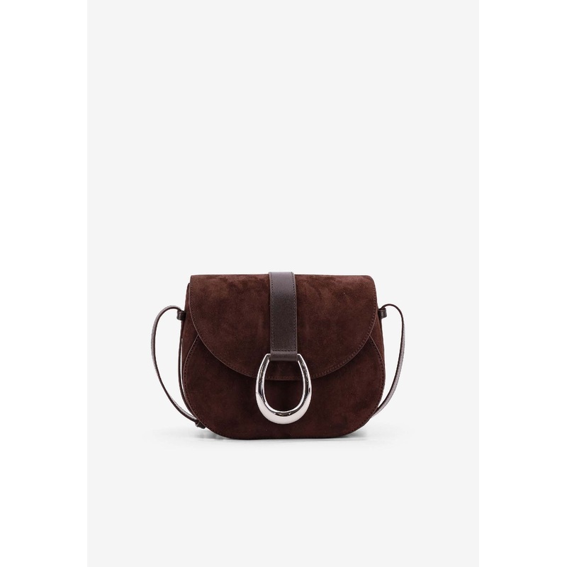 Bella Saddle Suede Crossbody Bag