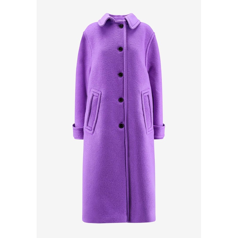 Cashmere-Blend Long Compact Coat