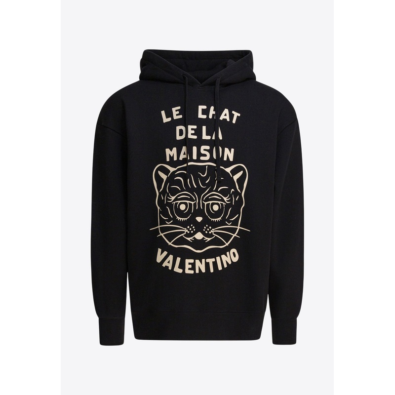 Chat De La Maison Patch Drawstring Hoodie