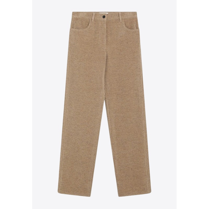 Clair Corduroy Straight-Leg Pants