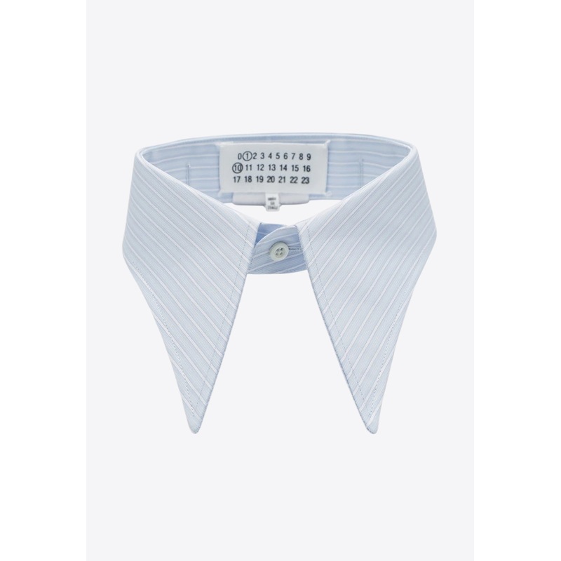Detachable Striped Shirt Collar