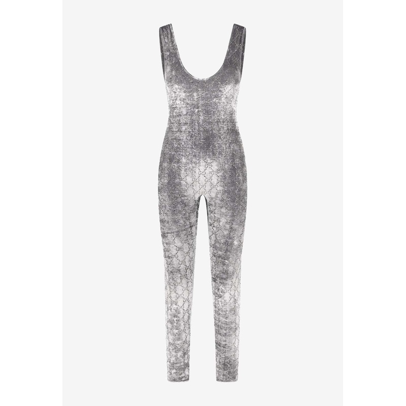 Embellished GG Logo Jumpsuit