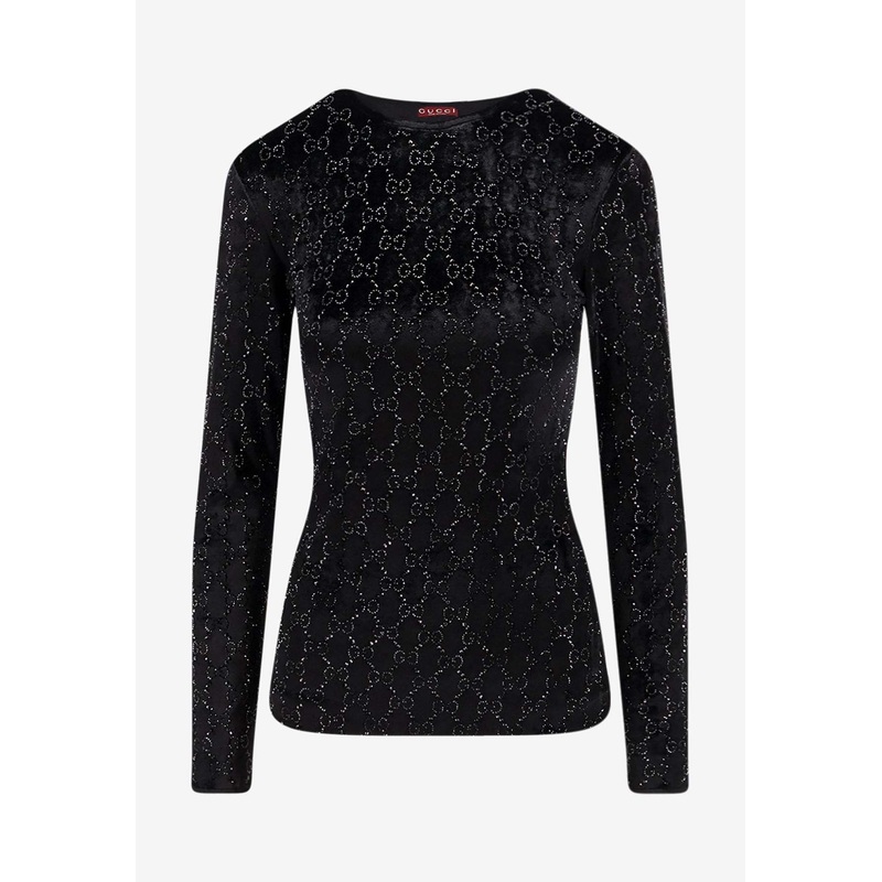 Embellished GG Logo Top