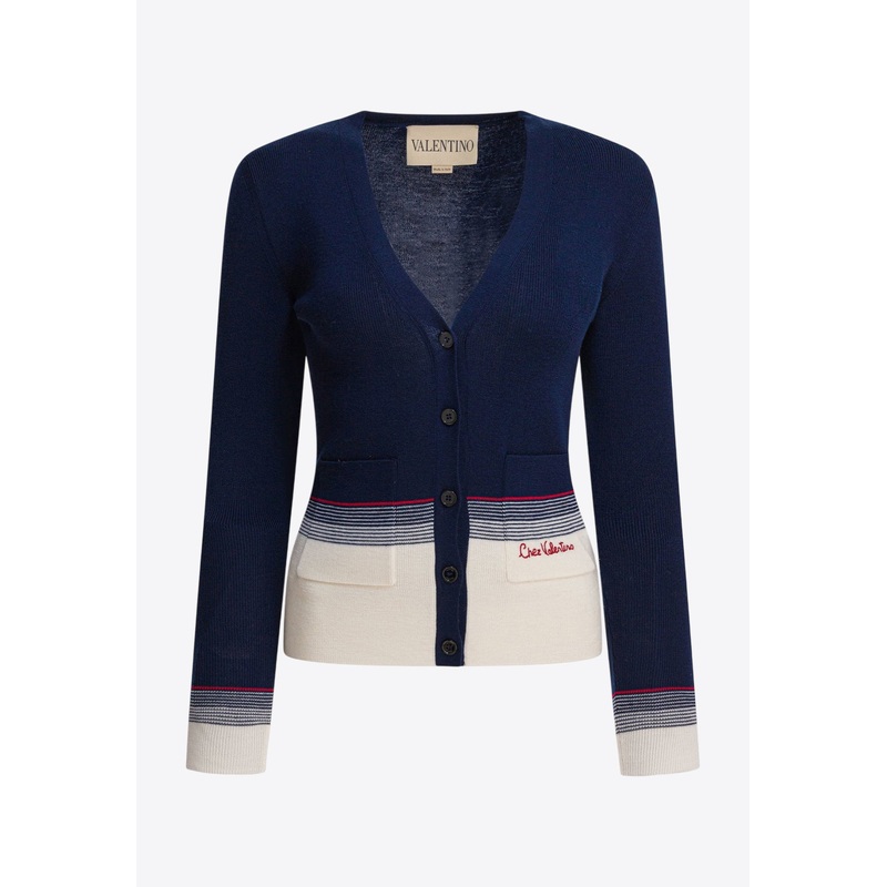 Essential Chez Logo Wool Cardigan