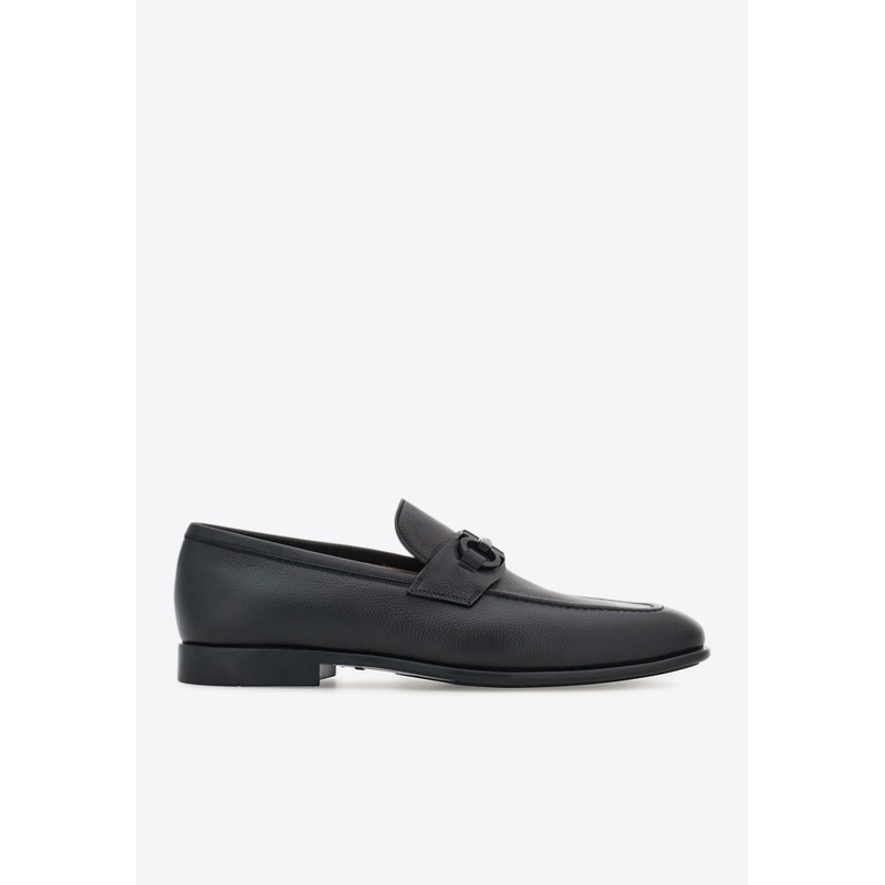 Foster Gancini Ornament Leather Loafers