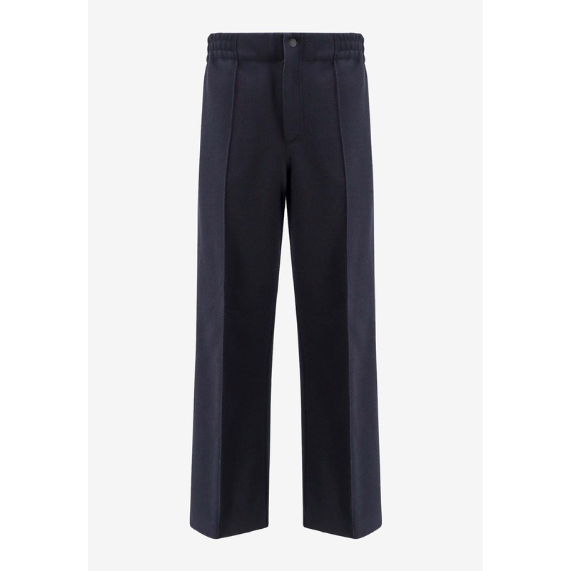 Logo Patch Straight-Leg Pants