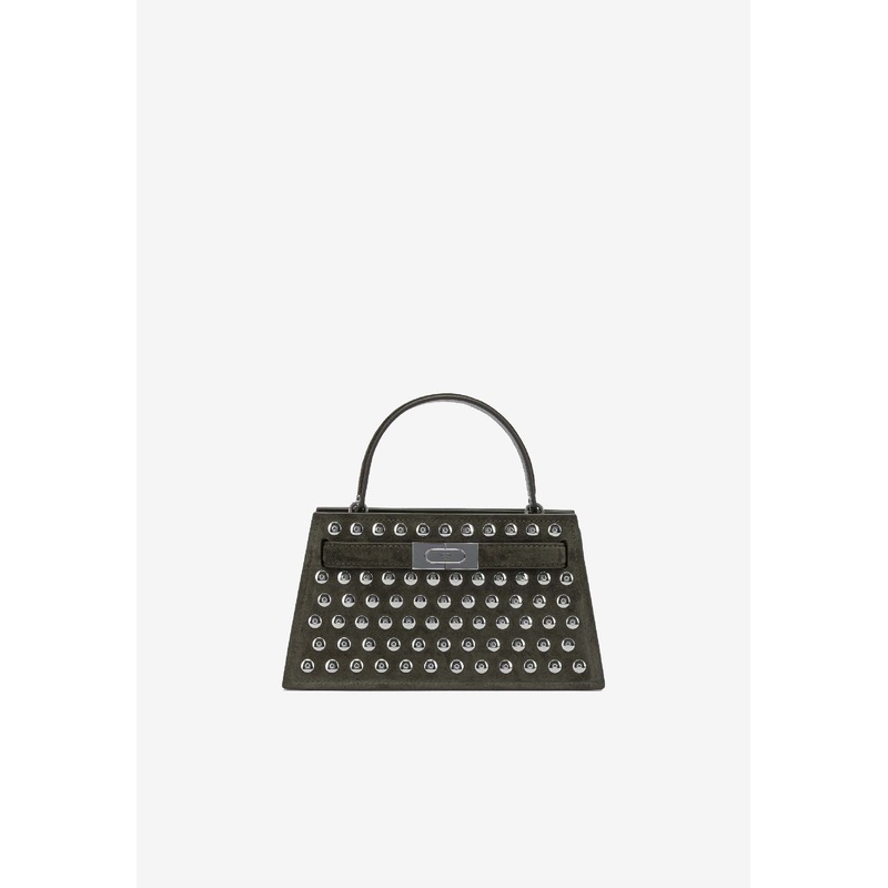 Mini Lee Radziwill Studded Suede Handbag