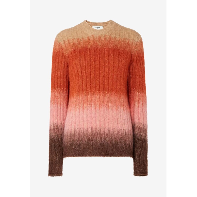 Mohair-Blend Gradient Sweater