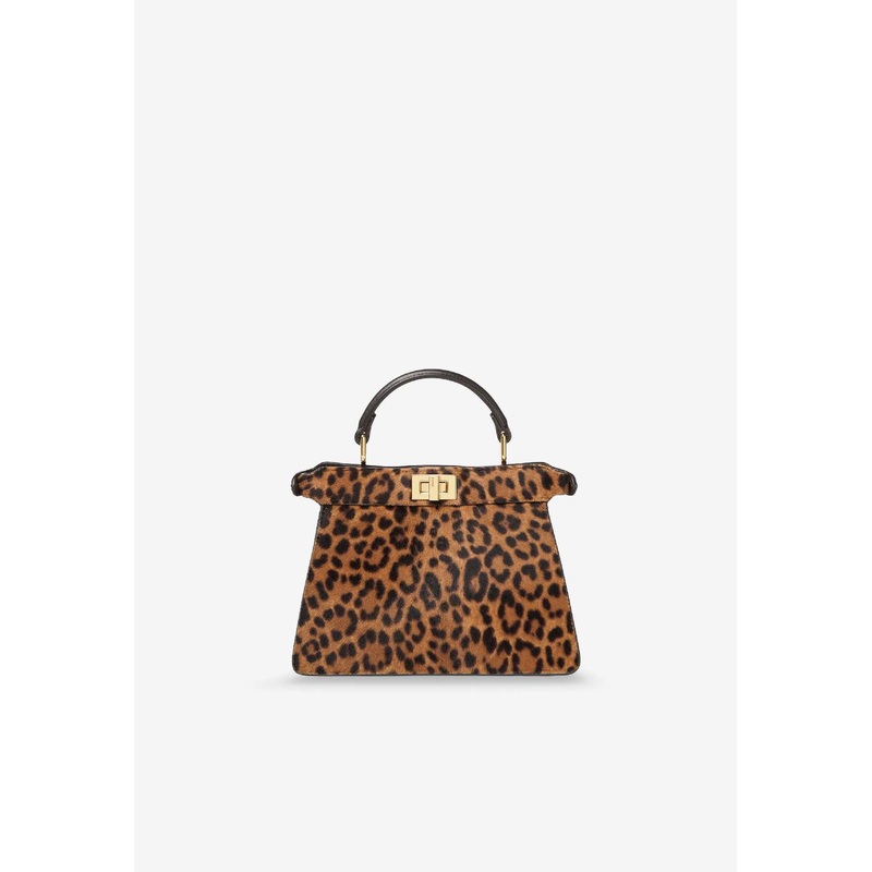 Petite Peekaboo ISeeU Leopard Print Top Handle Bag