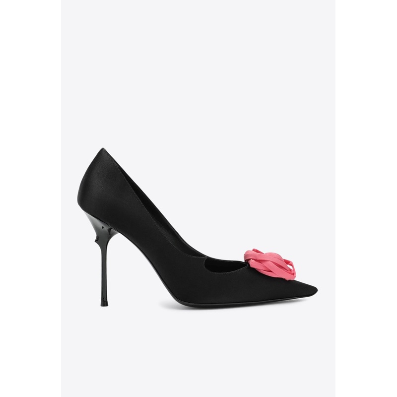 Rose Vivier 100 Satin Pumps