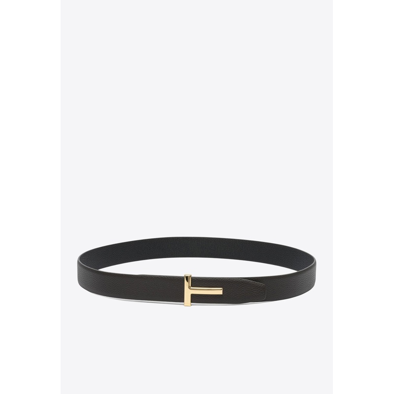 T-bar Reversible Leather Belt