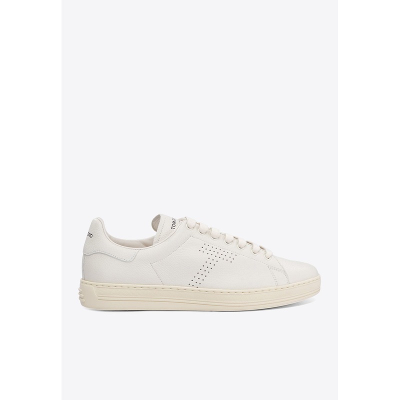 Warwick Perforated Logo Leather Sneakers