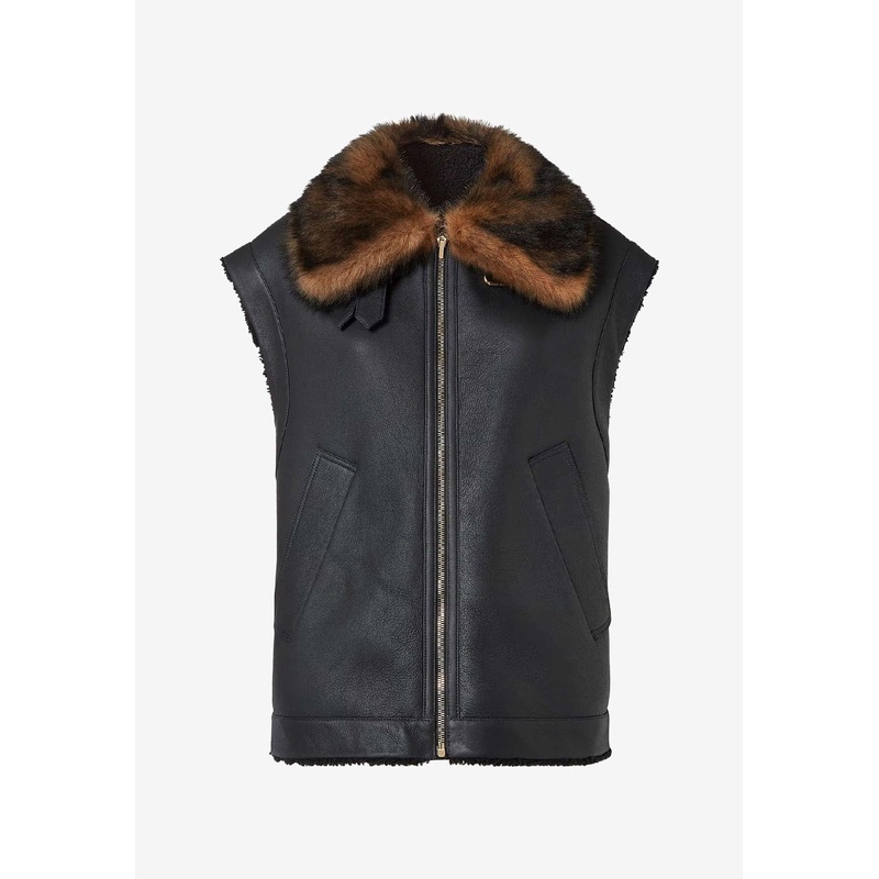 Zip-Up Fur Vest