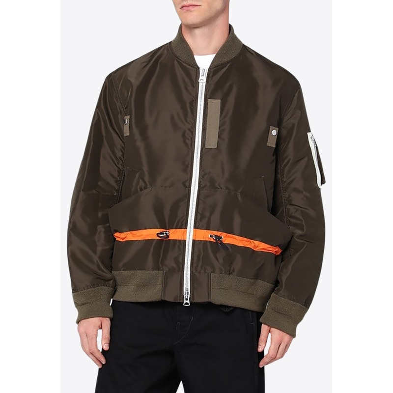 Zip-Up Twill Jacket