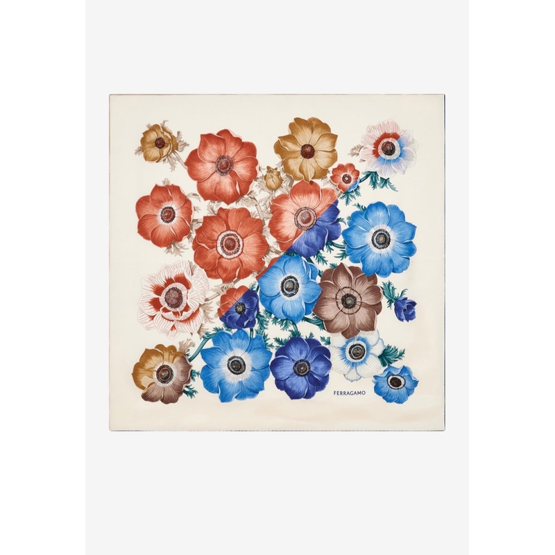 Anemone Print Silk Scarf