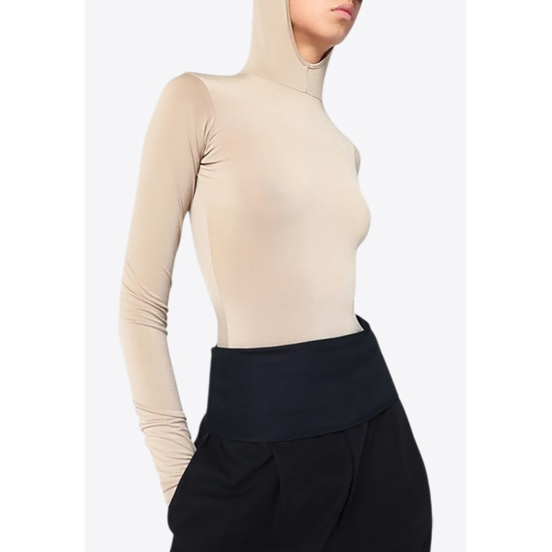 Billie Long-Sleeved Fitted Top with Hood