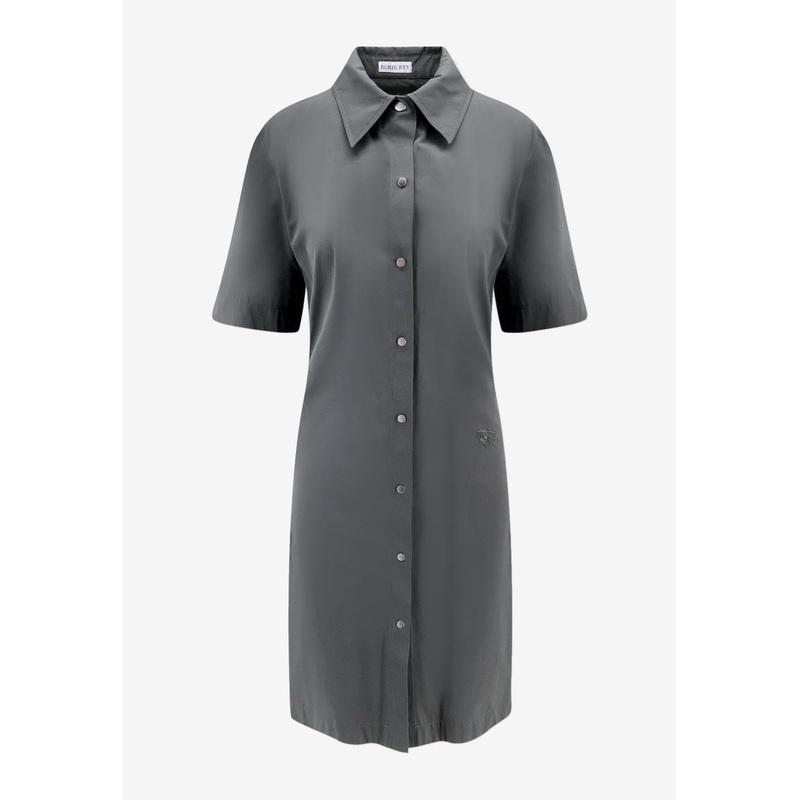 EKD Embroidered Midi Shirt Dress