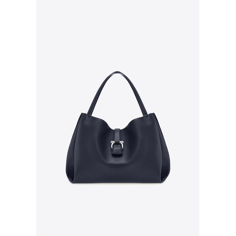 Large Gancini Leather Tote Bag