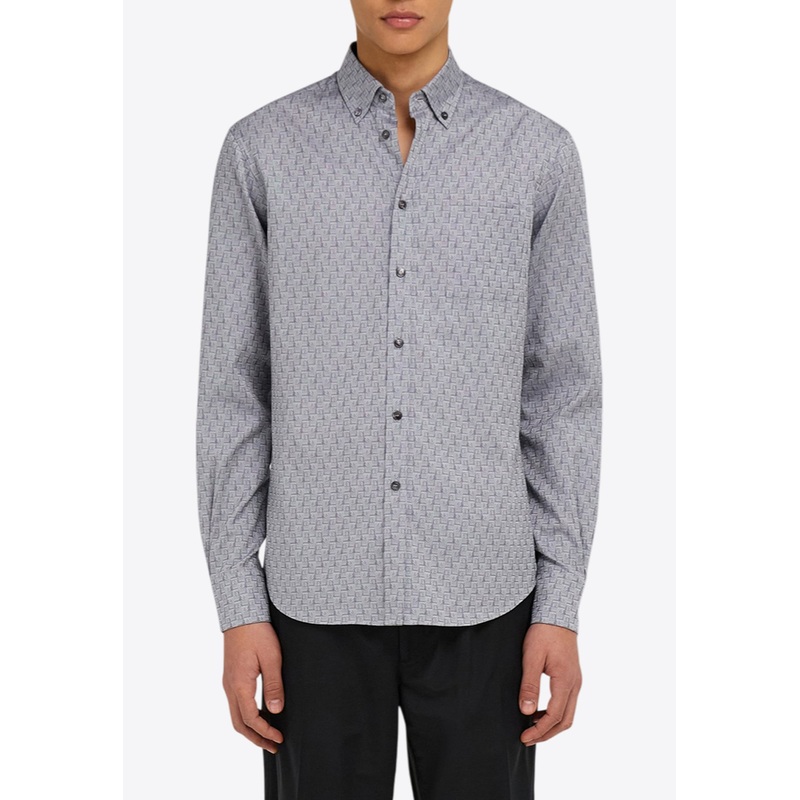 Logo Monogram Button-Up Shirt