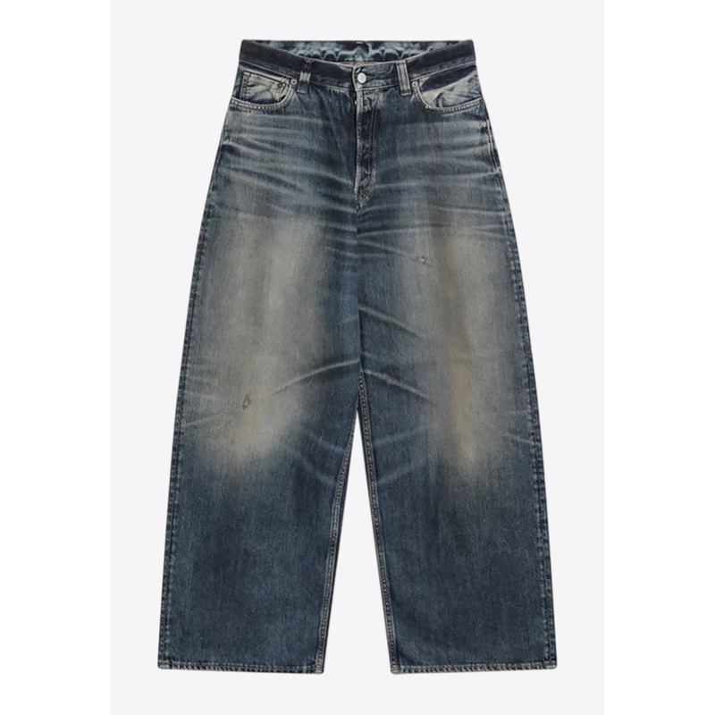 Loose-Fit Faded Jeans
