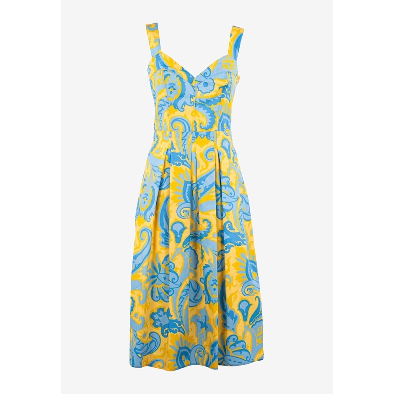 Paisley Print Midi Dress