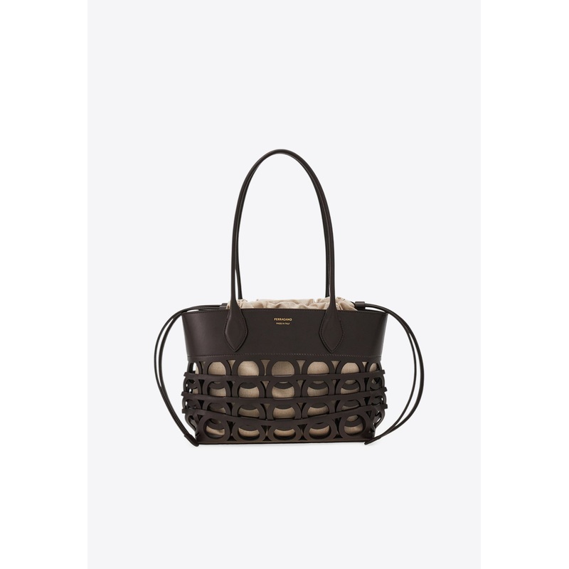 Small Gancini Cut-Outs Tote Bag